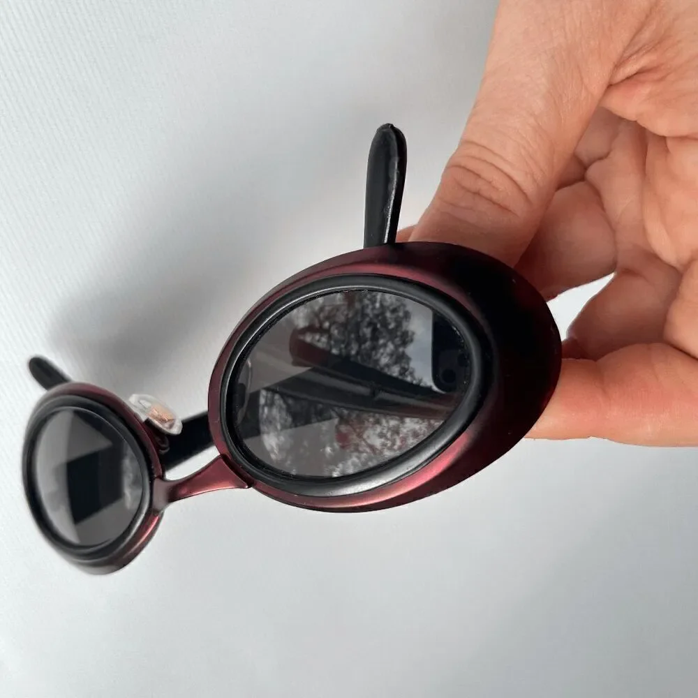 Jantzen Funky Y2K Vintage Sunglasses Red Metallic and Black